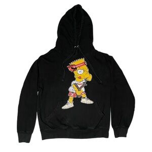 Smart Blanks Simpsons Men’s Hoodie Sweatshirt Size Medium- Distressed